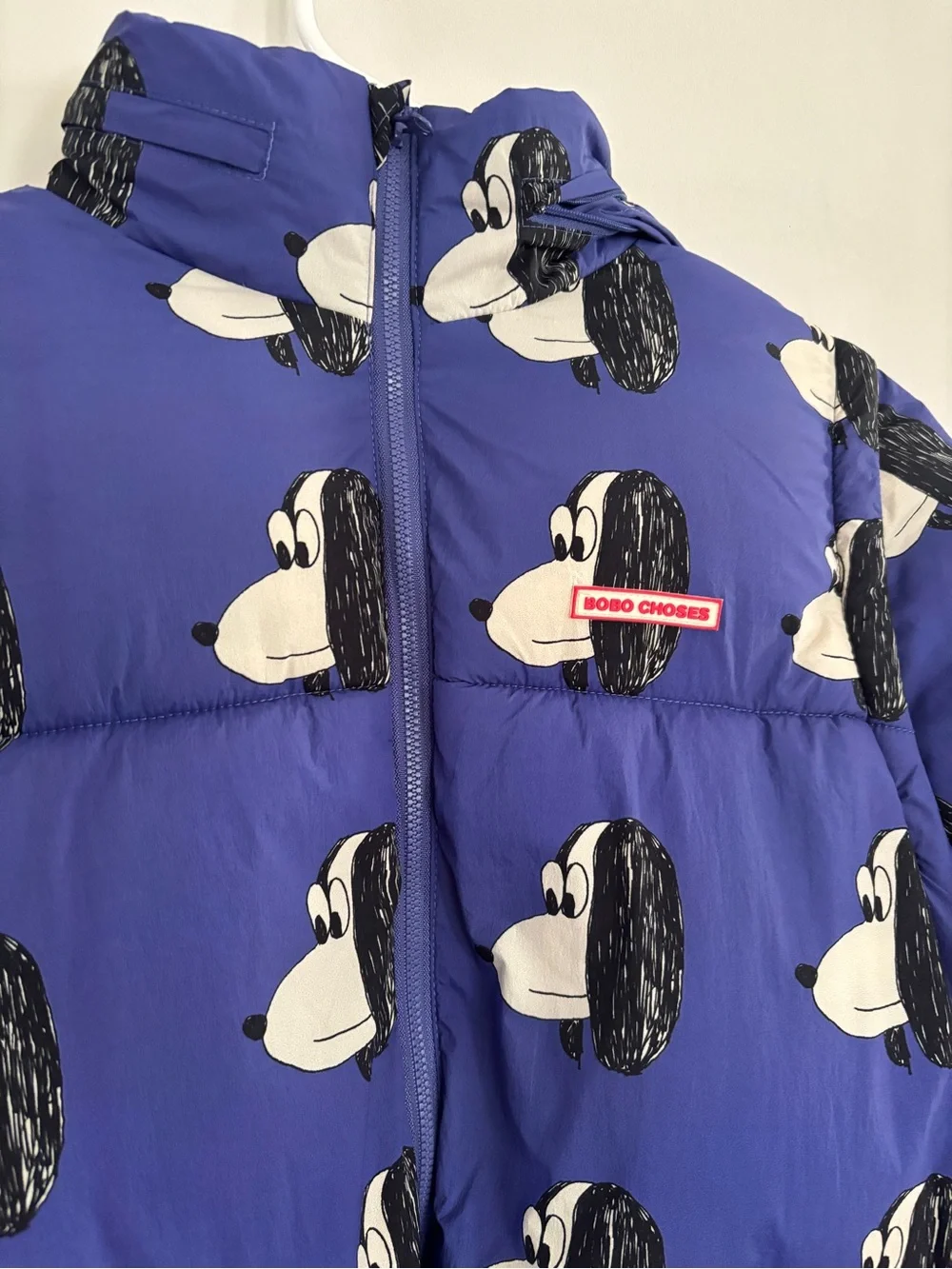 Bobo Choses 10-11Y Indigo Doggie Puffer Jacket Coat with Hood